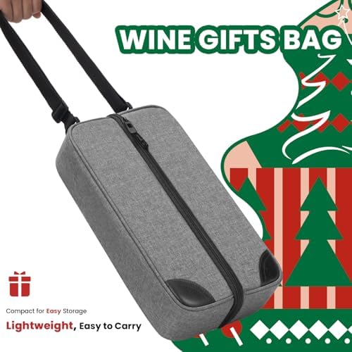 ALLCAMP Wine Bag, Wine Gift Set with Glasses & Opener, Gift for Lovers