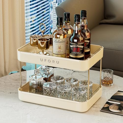 UFORU Countertop Coffee Station Organizer,Cup Rack,Mug & Wine Glass