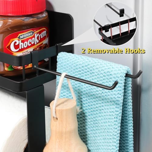 DELITON Magnetic Paper Towel Holder for Fridge, Black