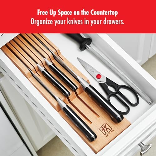 Zwilling 8-Slot In-Drawer Knife Block, Beechwood