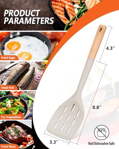 Badiano Silicone Spatula, Non Stick Turner for Cooking, Food Grade