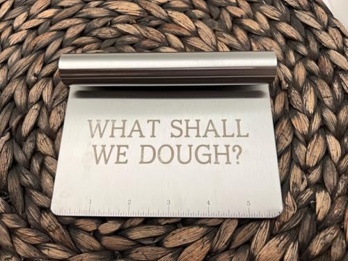 Personalized Dough Scraper – Custom Engraved Stainless Steel Bench