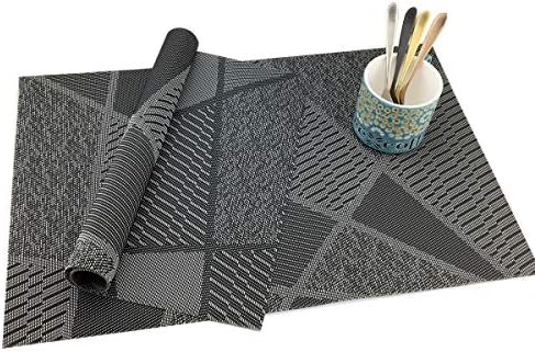 Natural Placemats Woven Vinyl Non-Slip Insulation Heat Stain Resistant