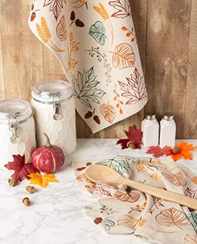 DII Fall Kitchen Towels for Kitchen Decorative Cotton Dish Towel Set