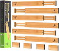 ANTOWIN Bamboo Drawer Dividers, Expandable Drawer Separators Splitter