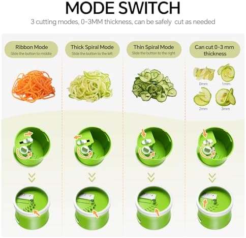 4-in-1 Adjustable Vegetable Spiralizer Slicer