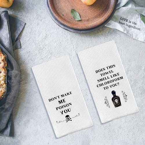 Funny Kitchen Towels - Set of 2, Dish Towels with Saying, Tea Towels