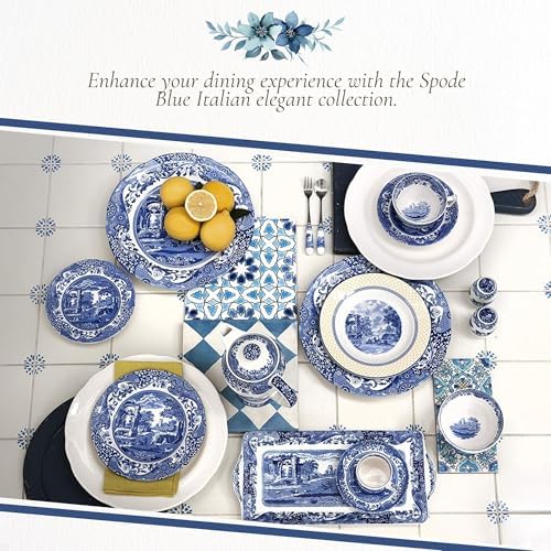 Spode Blue Italian Dip Bowl Set of 3 - 5-Inch Porcelain Bowls with