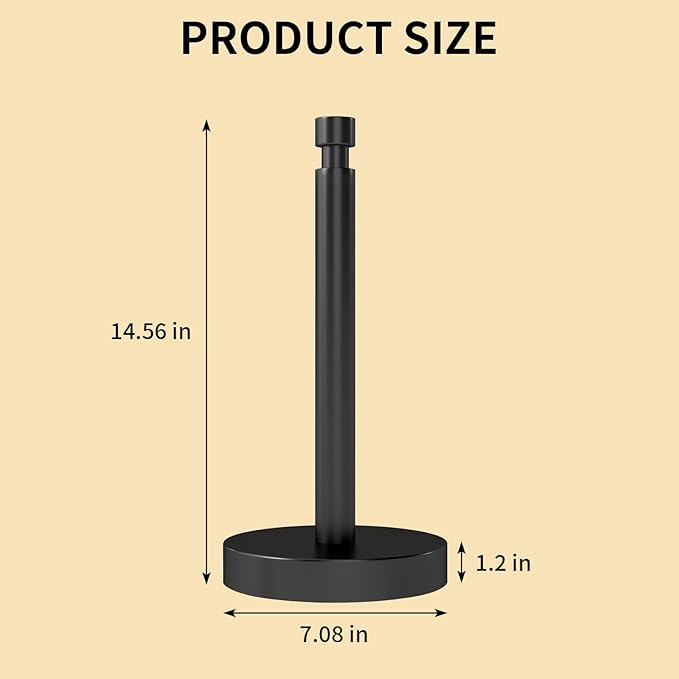 YUMORE Paper Towel Holder Countertop, Standing Paper Towel Roll Holder - Image 4