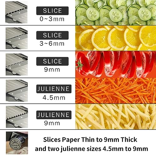 VEKAYA Mandoline Slicer for Kicthen, Vegetable Slicer