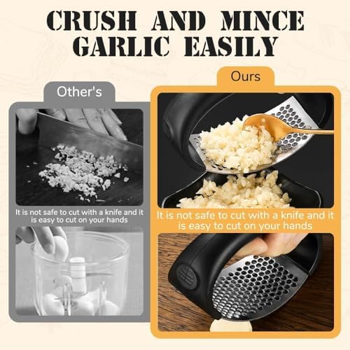 Garlic Press Rocker, Stainless Steel, 2PCS