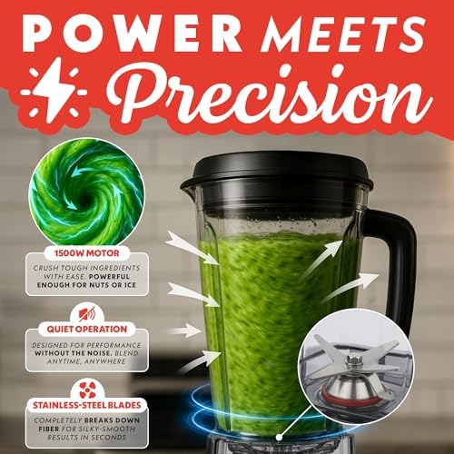 Gourmia Countertop Blender, 68 oz, 1500W