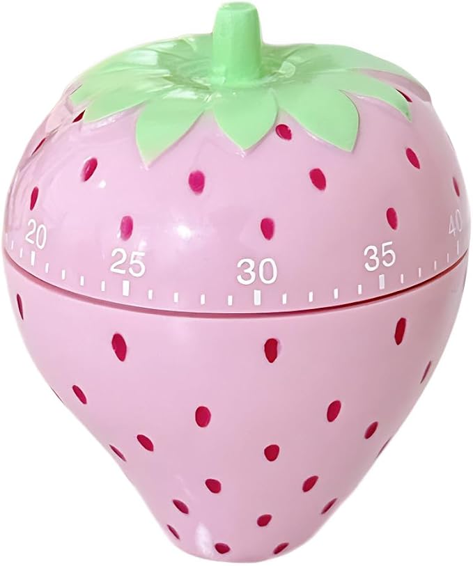 Cute Strawberry Shape 360 Degree Rotating Kitchen Cooking Timer Kitchen Craft by Fevoila