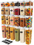 KICHLY Plastic Airtight Food Storage Containers Sets with Lids, 24 Pack
