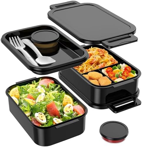 Jelife Adult Bento Box Lunch Box - Large Style Bento Lunch Box for