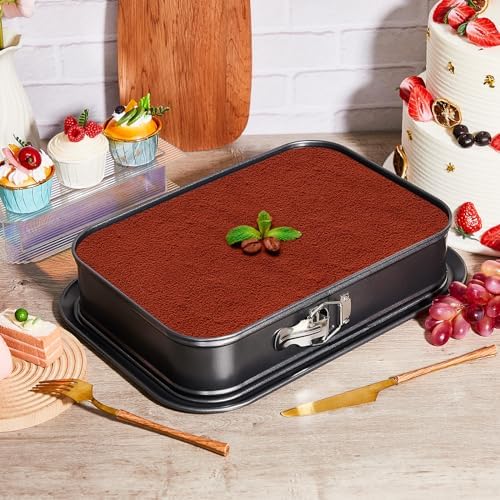 Uiifan 2 Pcs Non Stick Springform Pans Cheesecake Pan Rectangle