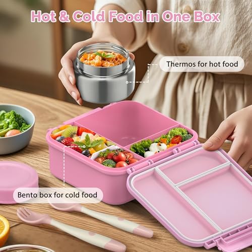 Kids Bento Lunch Box with Soup Thermo (9oz)- Hot & Cold Lunch