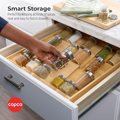Copco Expandable 4-Tier Spice Organizer Natural Bamboo