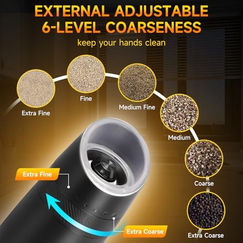 Gravity Electric Salt and Pepper Grinder Set, 2 Automatic Shakers with