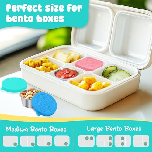 LIEMAND 6PCS Salad Dressing Container to Go, Leakproof Reusable
