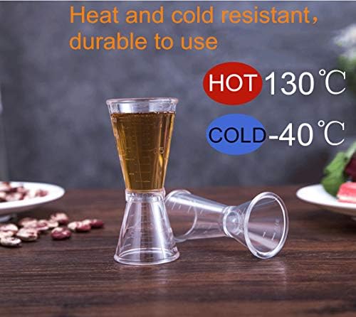 Double Clear Plastic and Stainless Steel Japanese Style Jigger