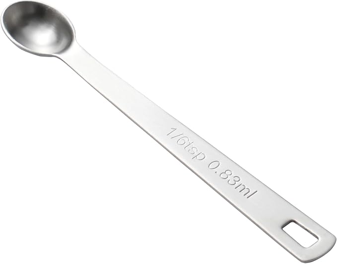 1PCS 1/6 Teaspoon Single Tiny Measuring Spoon, Small Individual Stainless Steel by BERYLER