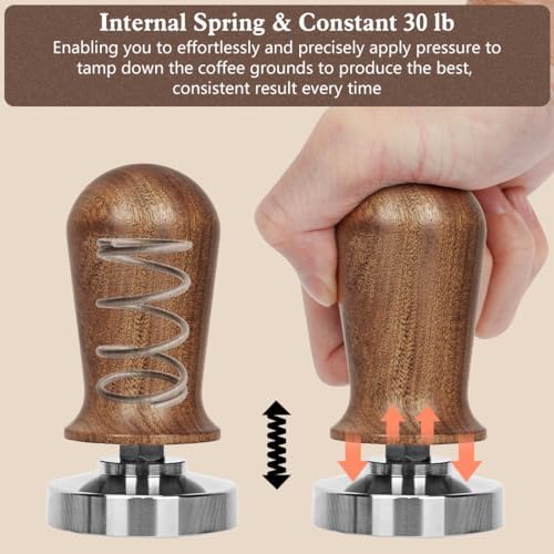 Y-Step 51mm Espresso Tamper Set, 30 lb Consistent Pressure Calibrated