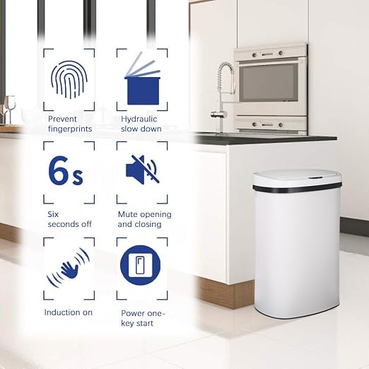 Kitchen Trash Can Office Bathroom Bedroom Waste Bin - Image 2