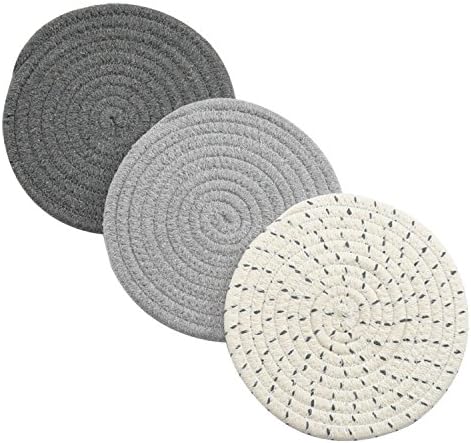 Potholders Set Trivets Set 100% Pure Cotton Thread Weave Hot Pot