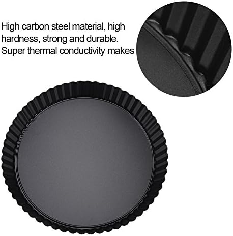 Tart Pan, 9 Inch Non Stick with Removable Loose Bottom Tart Pie Pan