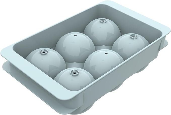 WIBIMEN Large Ice Cube Molds, Big Round Whiskey Ice Cube Trays by WIBIMEN