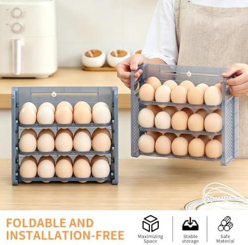 Egg Organizer For Refrigerator Holder Countertop,Dispenser For Eggs