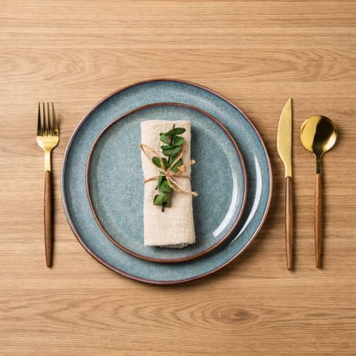 AmorArc Ceramic Dinnerware Sets for 8, 24Pcs Plates and Bowls Sets Dishes