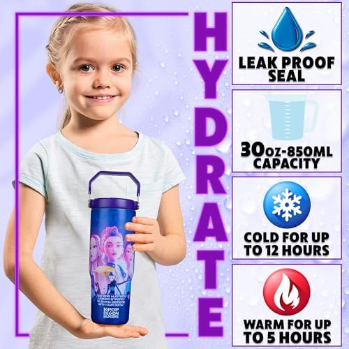 KPop Demon Hunters 30oz Tumbler with Straw and Handle for Girls