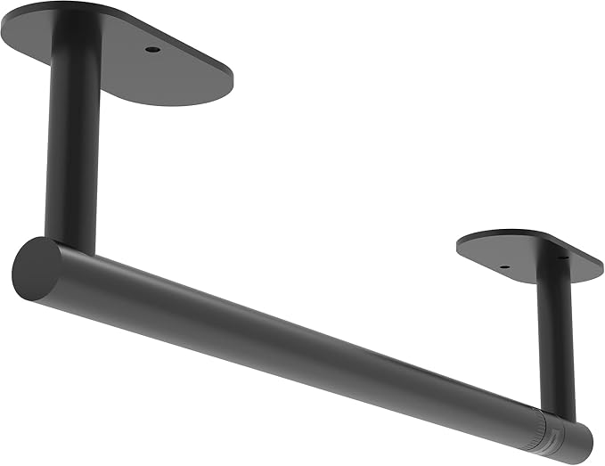 Black Paper Towel Holder Under Cabinet, Self Adhesive or Wall Mounted SUS304 by WZKALY