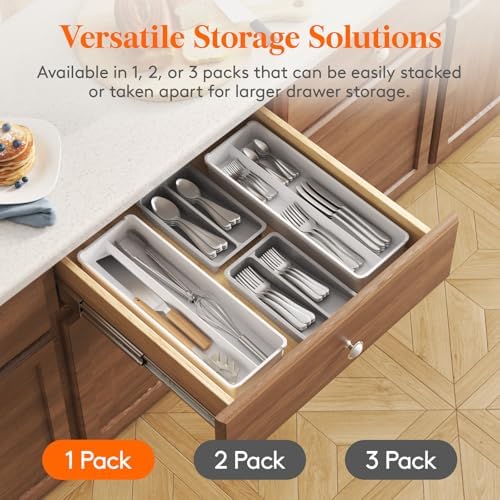 Lifewit Compact Silverware Organizer for Kitchen Drawer