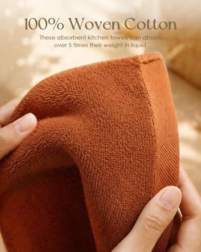Miss Adola Fall Cotton Kitchen Towels Set of 2, 18x28, Glittering