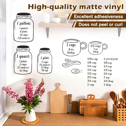 Kitchen Measurement Conversion Chart with 16 Hooks & Anti-Collision
