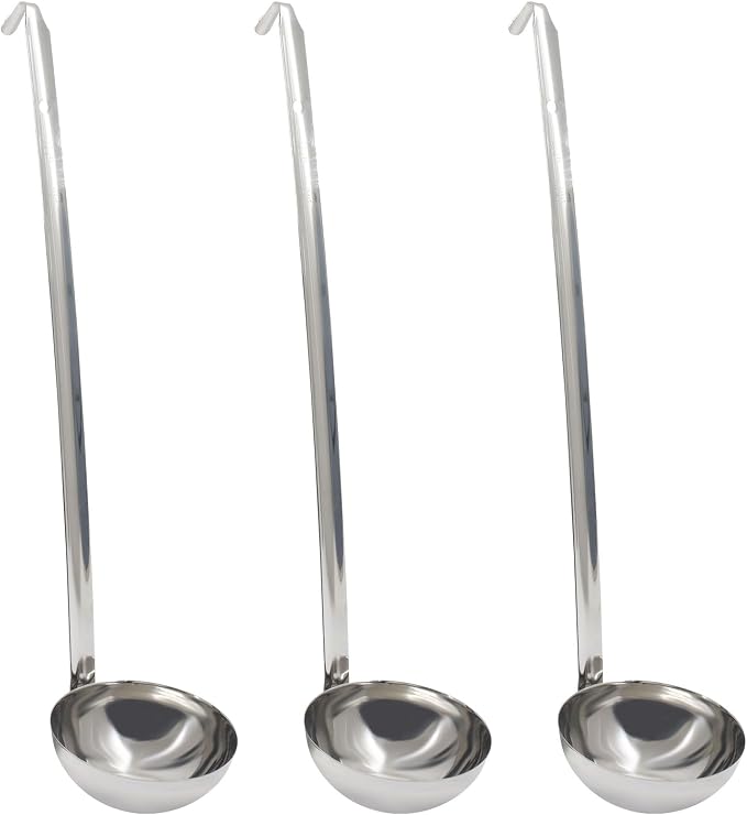 8 Oz Stainless Steel Ladle, Portioning and Serving Soup and Stew in Restaurants by Auvotuis