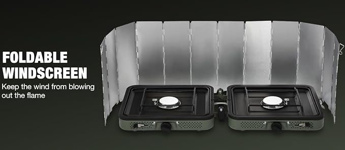 REDCAMP Folding Outdoor Stove Windscreen, Lightweight Butane Burner Windshield - Image 3
