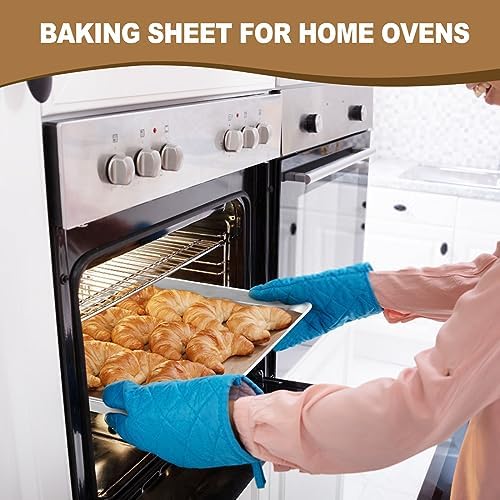 Baking Sheet Pan Set of 12, Stainless Steel Cookie Sheet for Baking