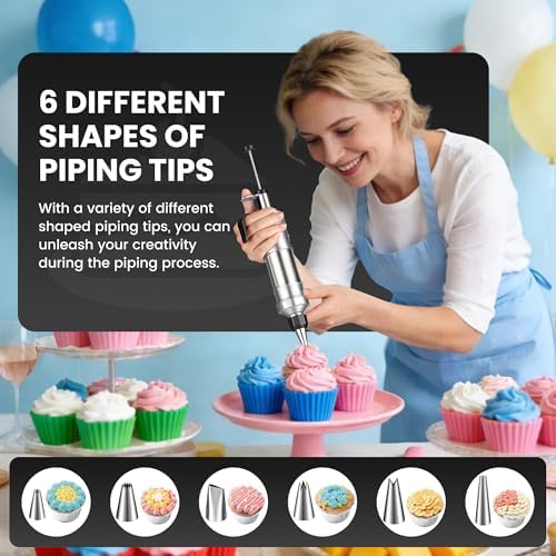 Cake Decorating Kit -18Pcs Cake Decorating Syringe Set, Frosting Gun