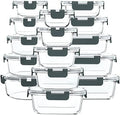 M MCIRCO 30 Piece Glass Food Storage Containers with Lids