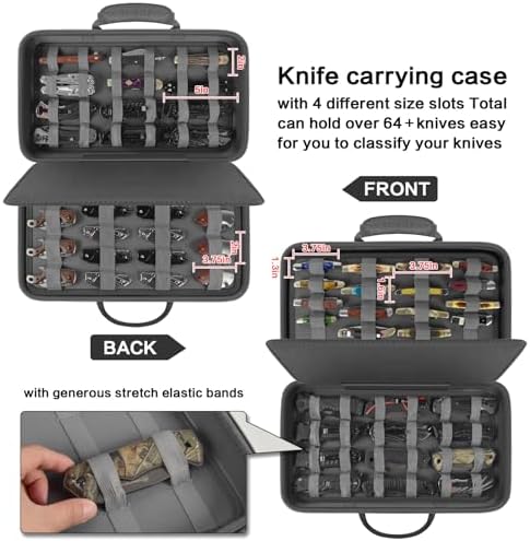 Boobowl Pocket Knife Display Case, 88 Slots