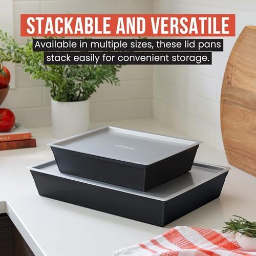 Chef Pomodoro Detroit Pizza Pan Lid, 10x14in, Anodized Aluminum, Lid
