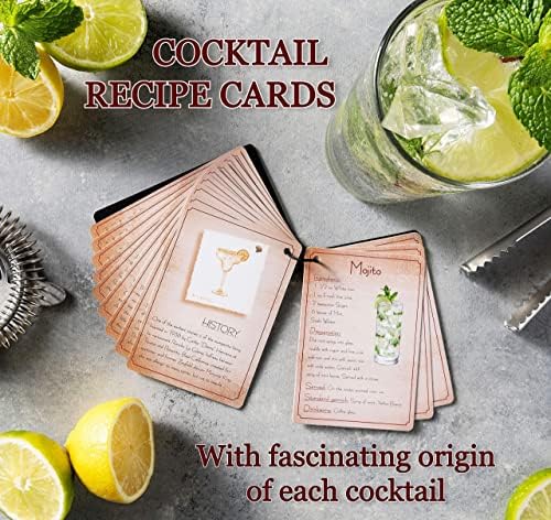 Mixology Bartender Kit with Stand - 19 Piece Bar Set Cocktail Shaker