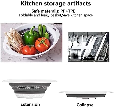 Collapsible Colander and Strainer,Silicone Strainer Colanders & Food