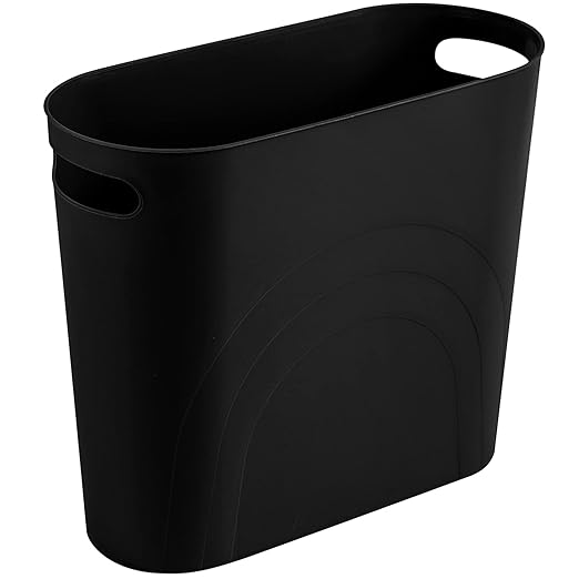 rejomiik Small Trash Can, 3.5 Gallon Slim Garbage Can Plastic Waste Basket by rejomiik