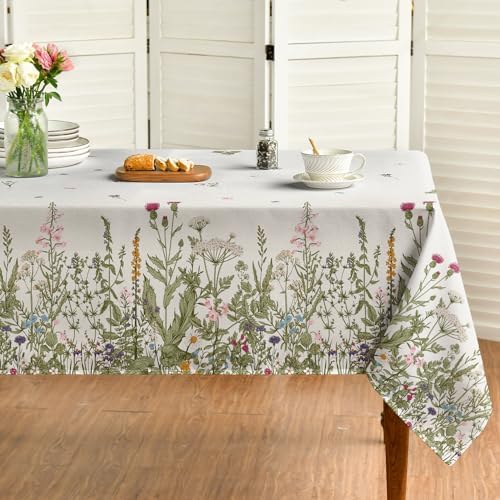 Horaldaily Spring Summer Tablecloth 60 x 84 Inch Rectangular Wild