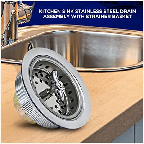 Highcraft Kitchen Sink Drain Assembly, 3-1/2 Inch
